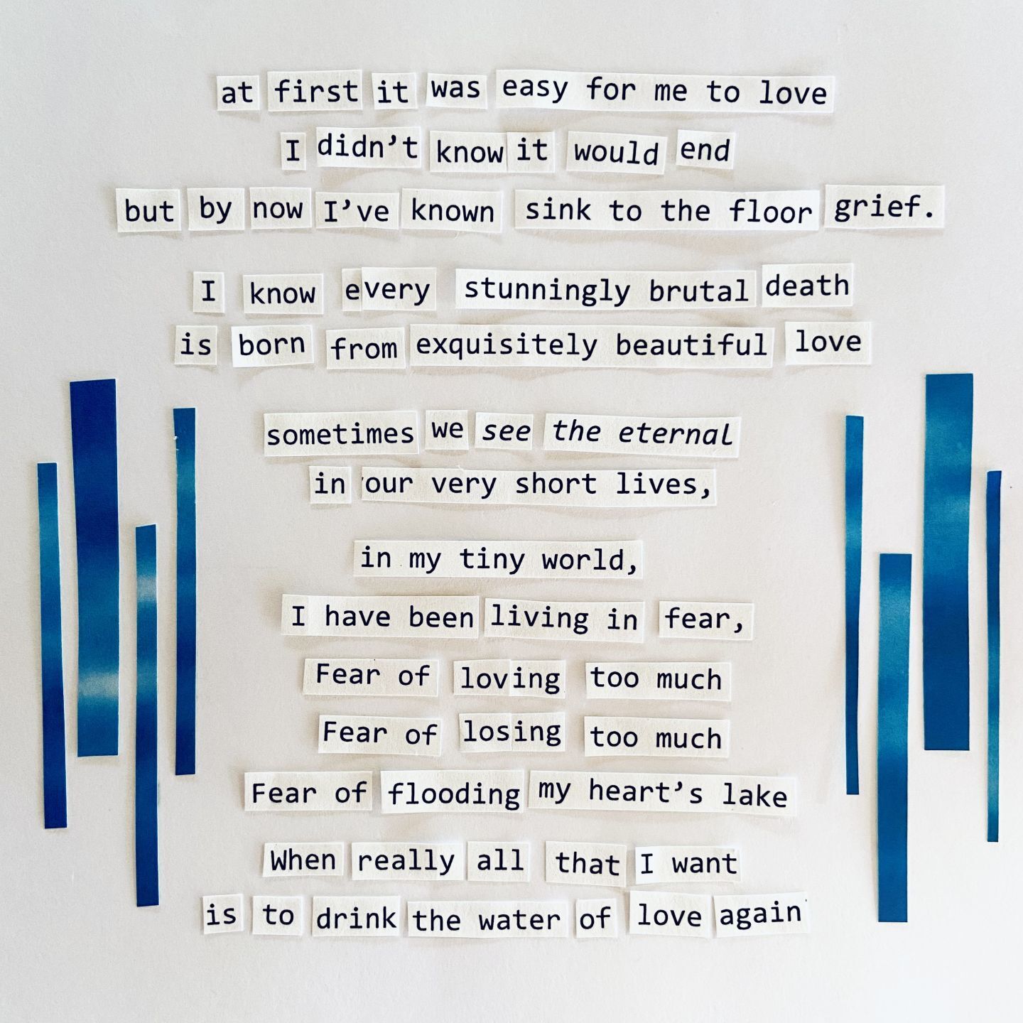 Sometimes we see the eternal in our very short lives